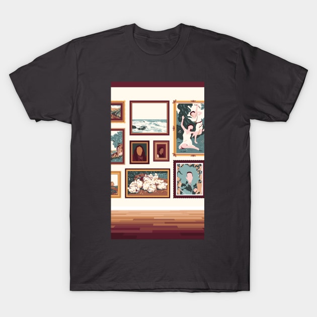 Art Gallery Wall T-Shirt by Nathan Watkins Design